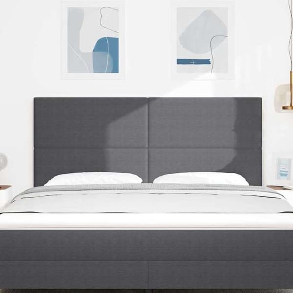 Maison Exclusive - LED-huvudgavel Mörkgrå 180 cm Sammetstyg