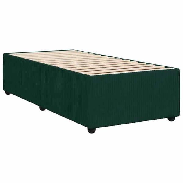 Maison Exclusive - Sängram utan madrass mörkgrön 90x200 cm sammet