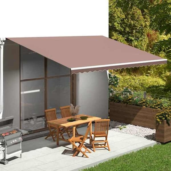 Maison Exclusive - Ersättningstyg för brunt markis 500x350 cm polyester