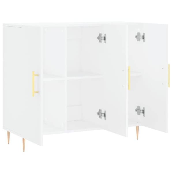 Maison Exclusive - Buffé vit 90x34x80 cm ingenjörsträ
