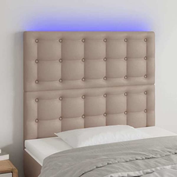 Maison Exclusive - LED Hovedgærde Cappuccino 80x5x118/128 cm Similæder