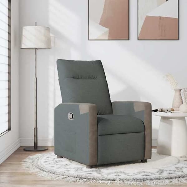 Maison Exclusive - Mørkegrå stof lænestol
