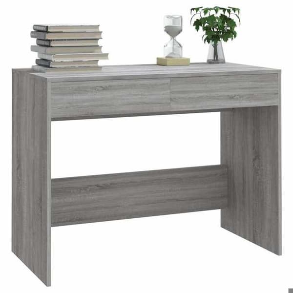 Kontor - EKSKLUSIVT HUS - Sonoma grå - 2 skuffer - Spånplader - 101x50x76,5 cm Sonoma grå