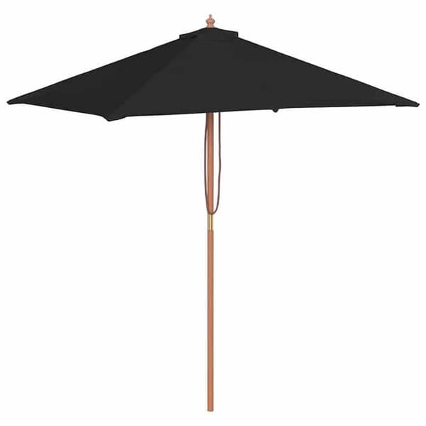 Maison Exclusive - Haveparasol med sort træmast 150x200 cm