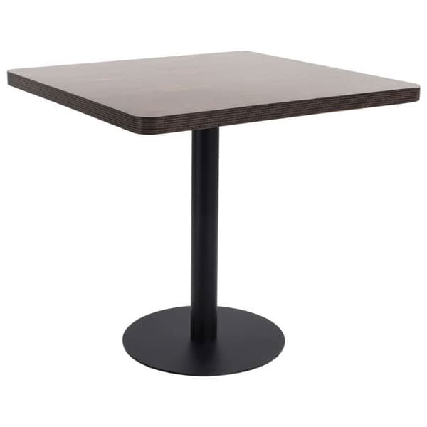 Maison Exclusive - Tummanruskea bistron pöytä 80x80 cm MDF