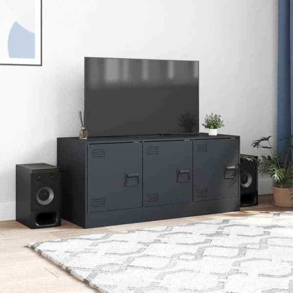 Maison Exclusive - TV-møbel antracit 99x39x44 cm stål