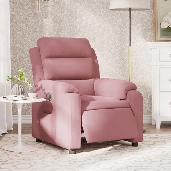 Maison Exclusive - Elektrisk lænestol i rosa velour