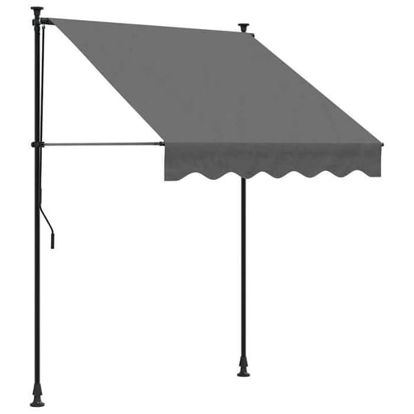 Maison Exclusive - Fällbart tak i antracit 150x150 m tyg och stål