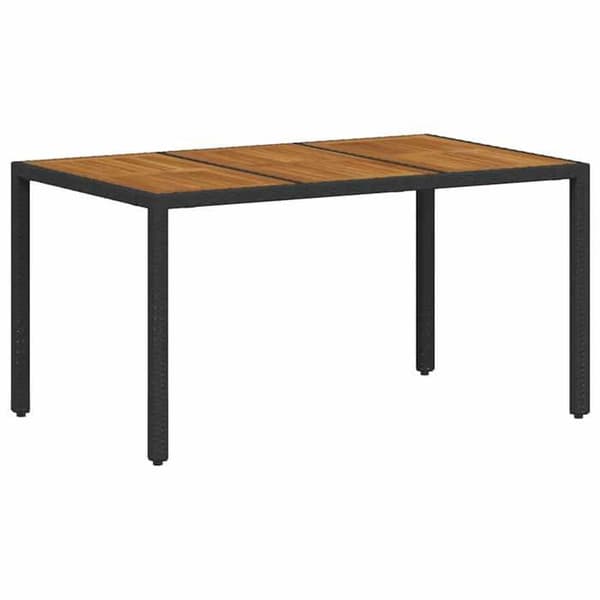 Maison Exclusive - 5 pc have spisebordssæt i sort polyrotin Svart