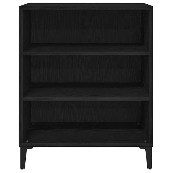 Maison Exclusive - Buffet Sort egetræ 57 x 35 x 70 cm Ingeniørtræ svart ek