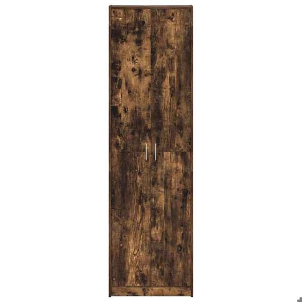 Maison Exclusive - Røgfyldt egetræsgarderobe 55 x 25 x 189 cm Ingeniørtræ