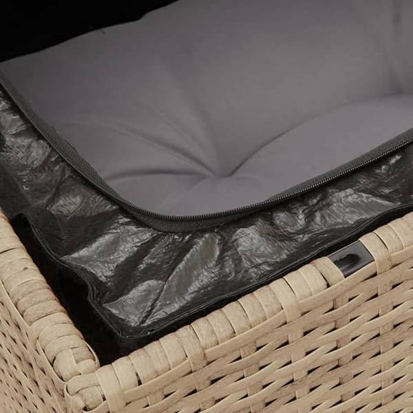 Maison Exclusive - Trädgårdsmöbler och kuddar 13 delar blandning beige flätad resin