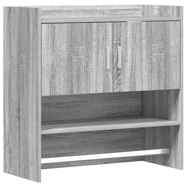Maison Exclusive - Seinähylly Sonoma harmaa 80 x 36 x 80 cm