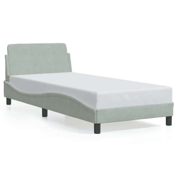 Maison Exclusive - Dover-harmaa sänkykehys 80x200 cm sametti Ljusgrått