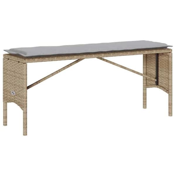 Maison Exclusive - Puutarhakalusteryhmä ja tyynyt 3 kpl Beige polyrottinki