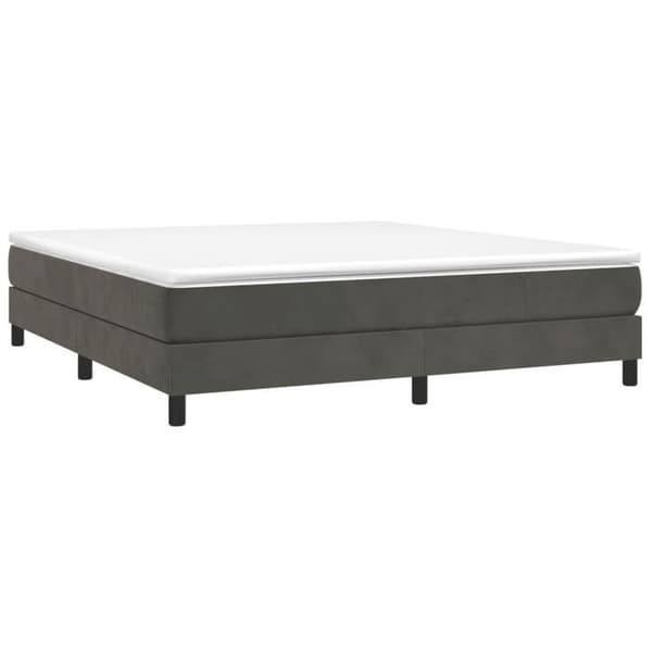 Maison Exclusive - Sängram med mörkgrå lameller 160x200 cm sammet mörkgrå
