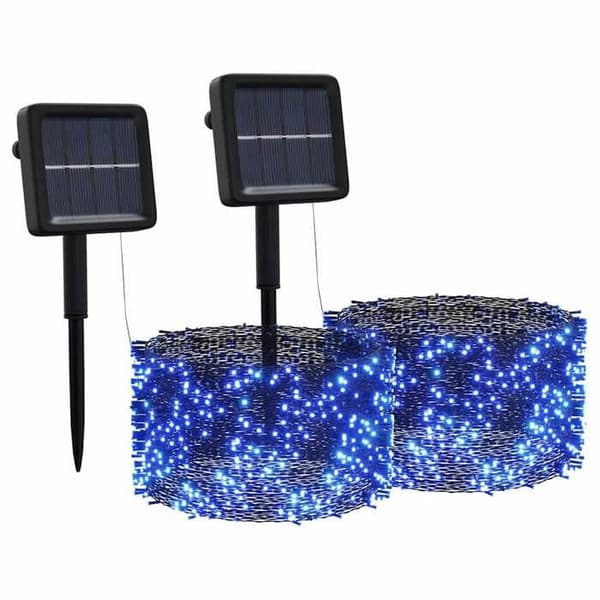 Maison Exclusive - Solarlampor 2 st 2x200 LED Blå Inomhus Utomhus