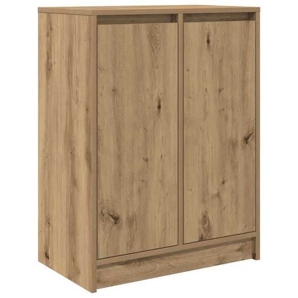 Maison Exclusive - Buffet i egetræ, håndlavet 57x34x76 cm, ingeniørtræ