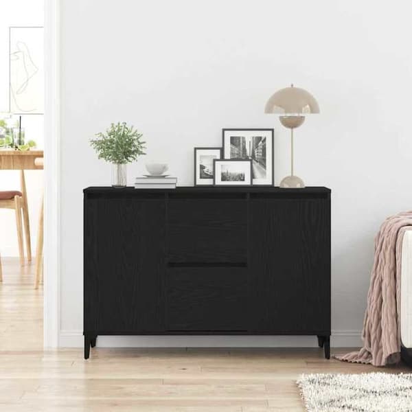 Buffet - EKSKLUSIVT HUS - Sort eg - 104 x 35 x 70 cm - Ingeniørtræ - Moderne svart ek