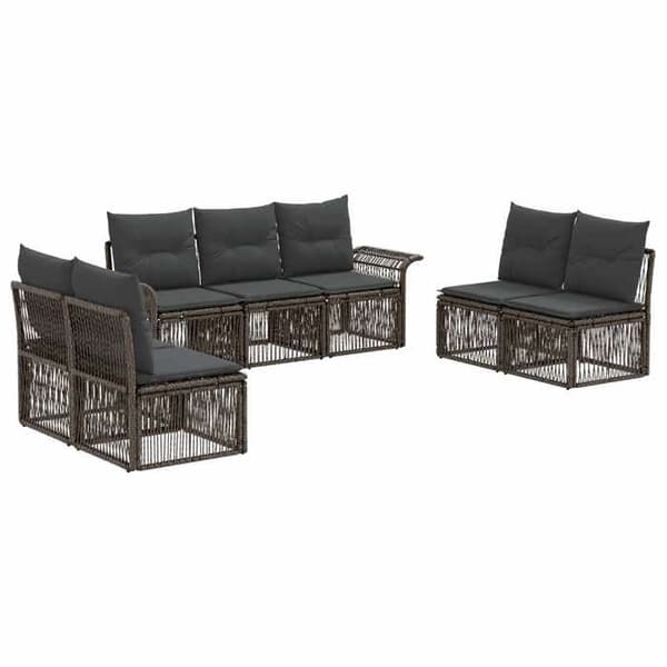 Maison Exclusive - 7 pc have-sofa sæt i grå polyrotin