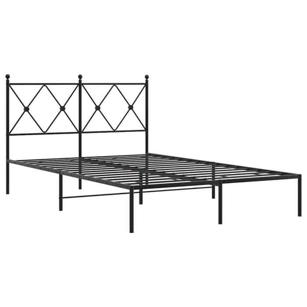 Maison Exclusive - Metal sengestel uden madras med sort hovedgærde 120x200cm