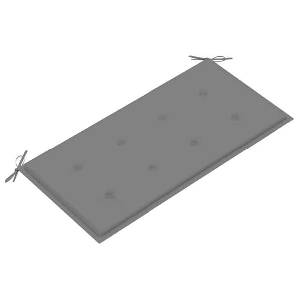 Havemøbel - Eksklusivt Hus - Massivt teaktræ - 112 cm - Grå pude grå (kudde)