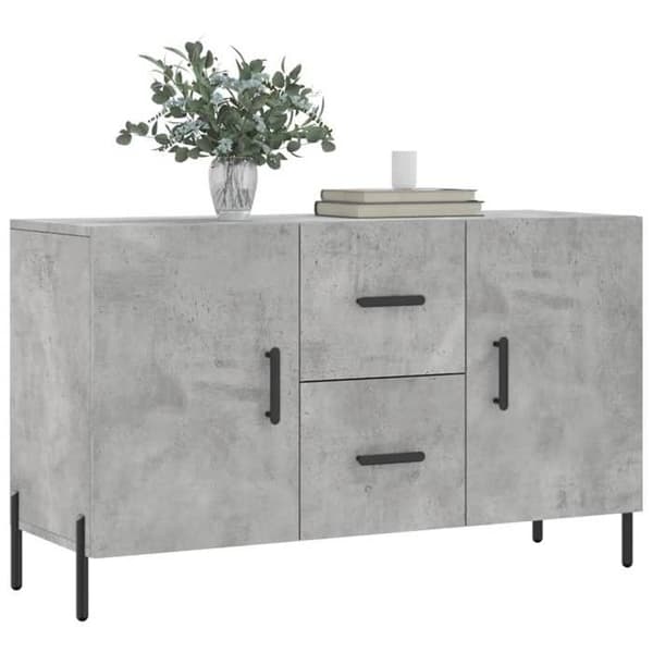 Maison Exclusive - Buffet grå beton 100x36x60 cm ingeniørtræ