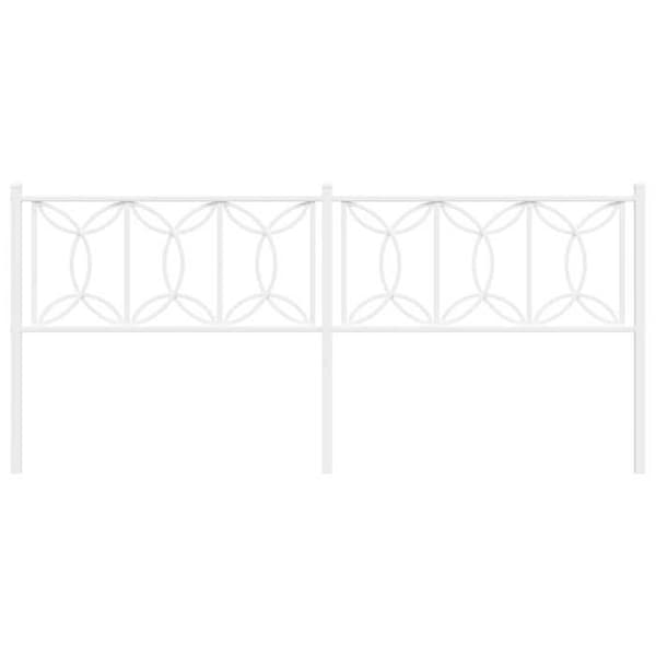 Hovedgærde - EKSKLUSIV HUS - 193 cm - Metal - Hvid - Klassisk design Vit