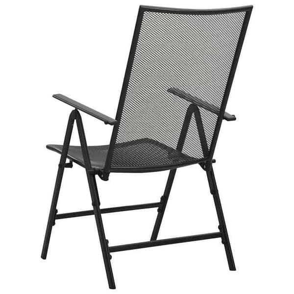 Maison Exclusive - Foldbare stole i mesh sæt af 4 Stål Antracit