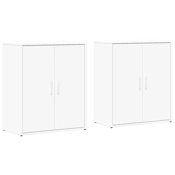 Maison Exclusive - Bufféer 2 st vit 60x31x70 cm ingenjörsträ