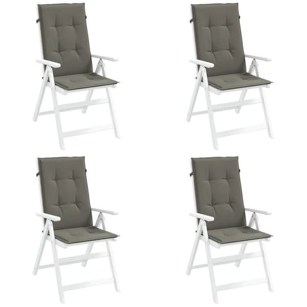 Maison Exclusive - Kuddar för stolar med hög rygg, 4-pack, mörkgrå blandning