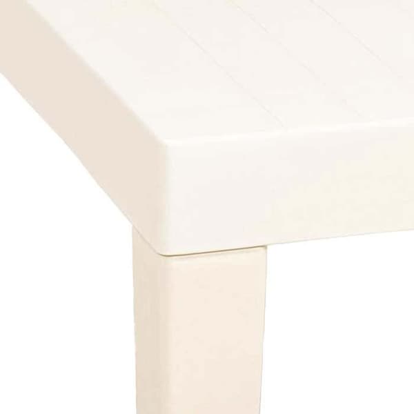 Trädgårdsbord - EXKLUSIV HEM - Vit 79x65x72 cm - Rektangulär - Plast - Väderbeständig Vit