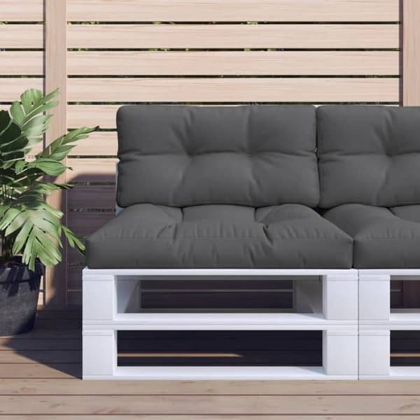 Maison Exclusive - Palettkuddar set om 2 antracit tyg