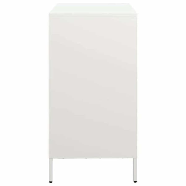 Maison Exclusive - Buffé vit 68x39x73,5 cm kallvalsat stål