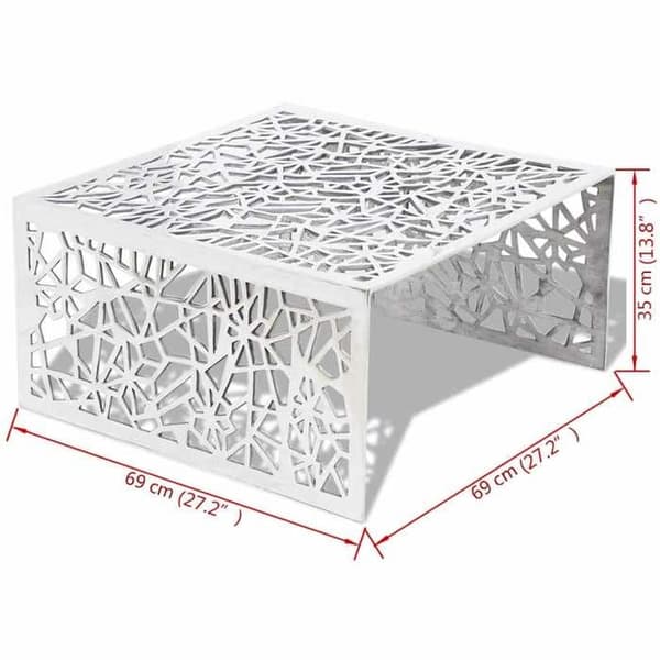 Maison Exclusive - Silverfärgad soffbord med geometrisk design i aluminium silver-
