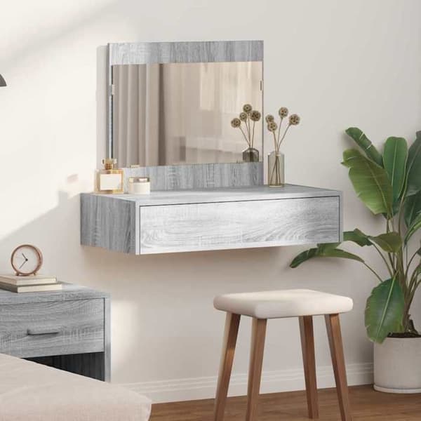 Maison Exclusive - Grå Sminkbord 83 x 40 x 70 cm Ingenjörsträ Grå