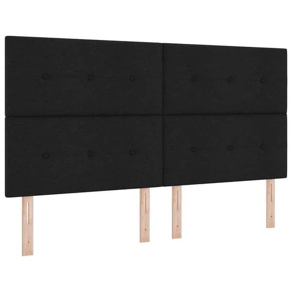 Sängram - EXKLUSIV HEM - 180 x 200 cm - Svart - Sammet - Dold förvaring Svart