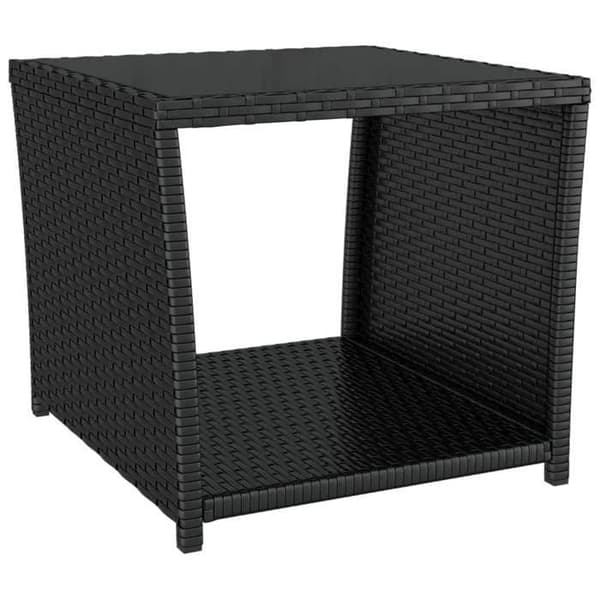 Havemøbler - Eksklusivt hus - 3 stk - Sort poly rattan - Stålramme