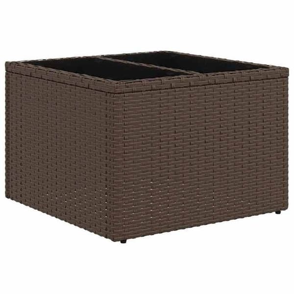 Maison Exclusive - Trädgårdsmöbler med kuddar 9 delar brun flätad resin
