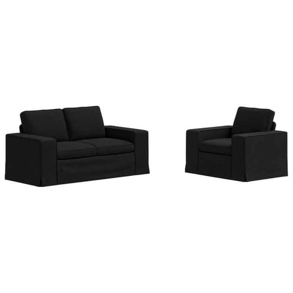 Maison Exclusive - Sæt af 2 sofaer i sort stof