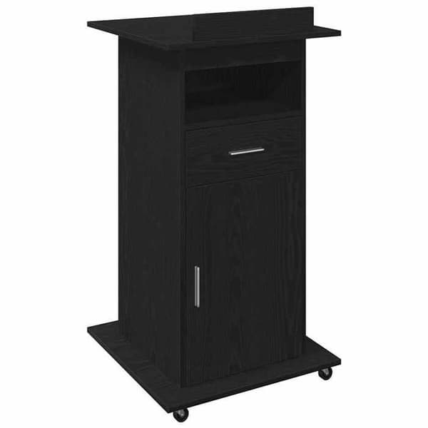 Maison Exclusive - Podium Sort egetræ Ingeniørtræ 55 x 55 x 107 cm