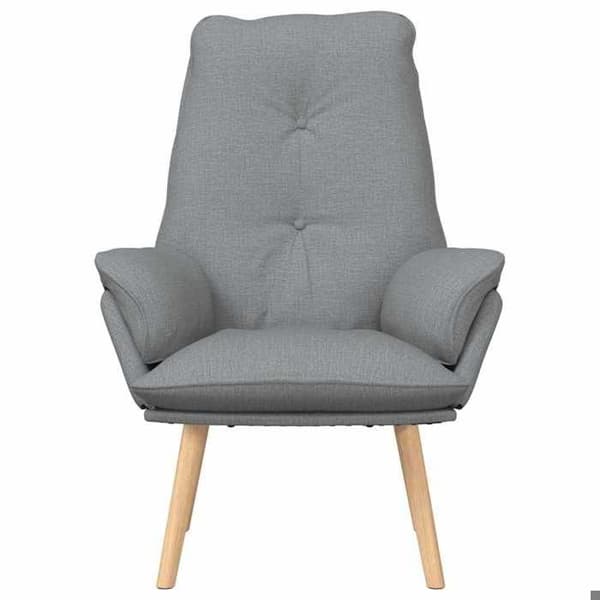 Fåtölj - EXKLUSIV HEM - 69 x 74 x 93 cm - Ljusgrå - Polyester tyg - Vadderade armstöd Ljusgrått