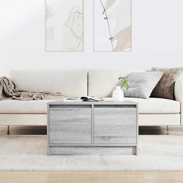 Bord - EKSKLUSIV HUS - 70,5 x 70 x 40 cm - Sonoma grå - Flere skuffer - Spånplader Sonoma grå