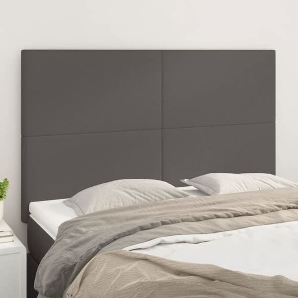 Maison Exclusive - Hovedgærde Grå 144x5x118/128 cm Simil læder Grå