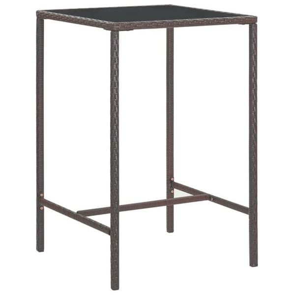 Maison Exclusive - Trädgårdsbarset 5 delar med kuddar, flätad resin, brun