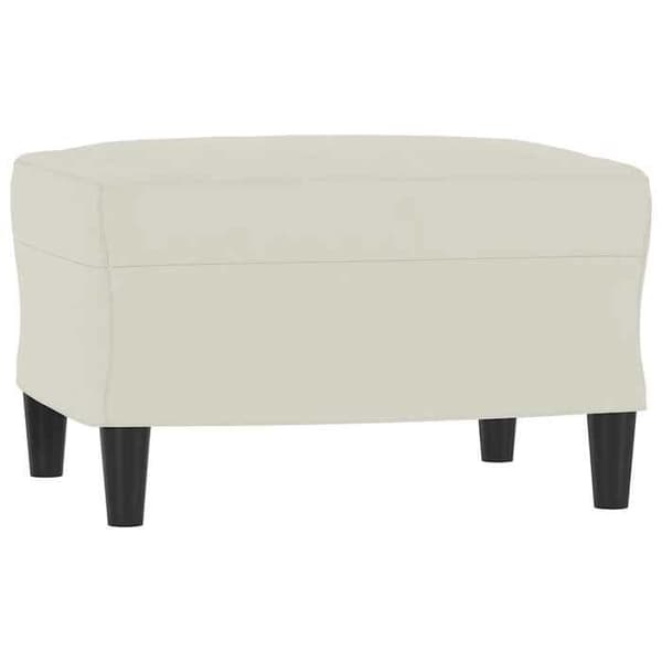 Maison Exclusive - Tuoli jalkatuella, Kermansävy, 60 cm Sametti