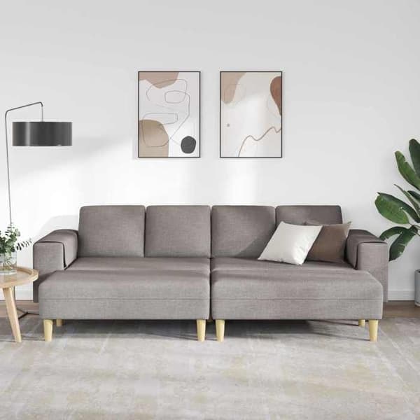 Divaani - MAISON EXCLUSIVE - 3 kpl - Taupe - Polyesteripäällyste - Vaahtomuovitäyte Mol