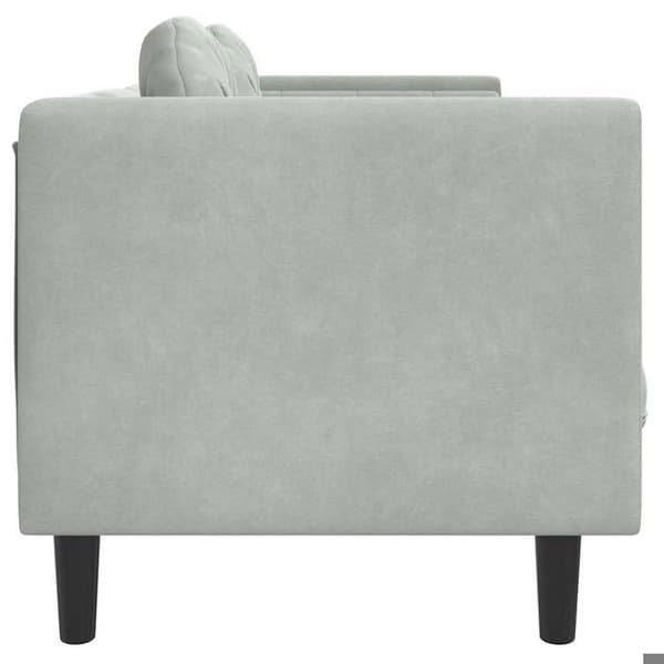 Maison Exclusive - Sofa med puder 3 pladser lys grå velour