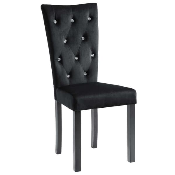 Maison Exclusive - Matstolar set om 6 svart sammet Svart
