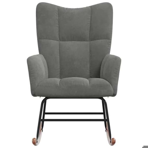 Maison Exclusive - Mørkegrå Velour Gyngestol
